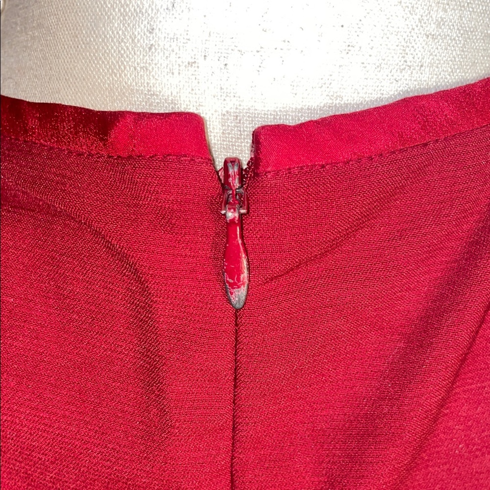 RED Valentino Vibrant Red Midi Dress 8 - Picture 6 of 7